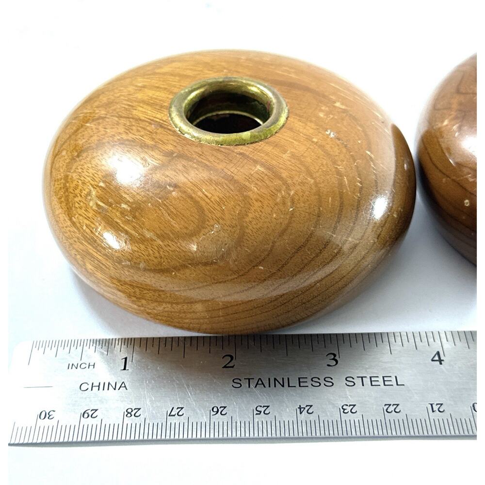 MCM Myrtlewood Candle Holder Set Oregon Myrtle Craft Studios 3 Arm + 2 Single - Picture 8 of 9